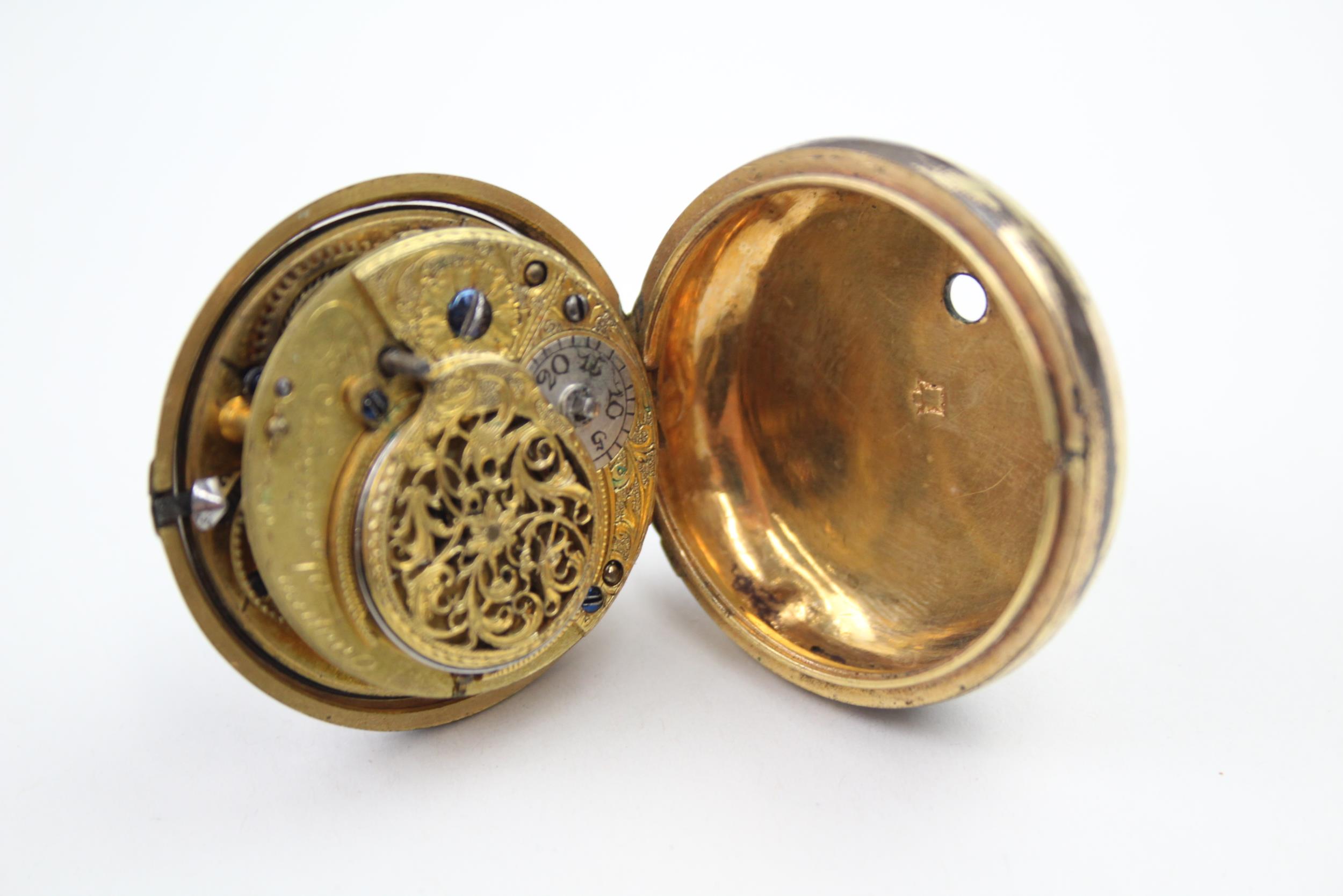 Antique Fusee Pair Cased POCKET WATCH Key Wind WORKING - Antique Fusee Pair Cased Pocket Watch - Image 6 of 11