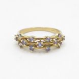 9ct gold tanzanite dress ring (3g) Size S