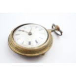 Antique Fusee Pair Cased POCKET WATCH Key Wind WORKING - Antique Fusee Pair Cased Pocket Watch