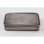 Antique Early Victorian HM 1838 Birmingham Sterling Silver Snuff Box (89g) - w / Fitted Case Maker -