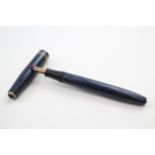 Vintage CONWAY STEWART 77 Navy Fountain Pen w/ 14ct Gold Nib WRITING - Dip Tested & WRITING In