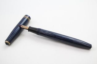 Vintage CONWAY STEWART 77 Navy Fountain Pen w/ 14ct Gold Nib WRITING - Dip Tested & WRITING In
