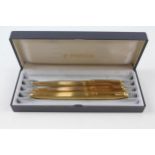 Vintage PARKER 75 Gold Plated Fountain Pen w/ 14ct Gold Nib, Ballpoint, Pencil - w/ 14ct Gold Nib,