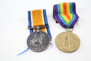 WW1 Medal Pair & Original Ribbons inc. Named 32540 C. Clark Hampshire Regt - WW1 Medal Pair &