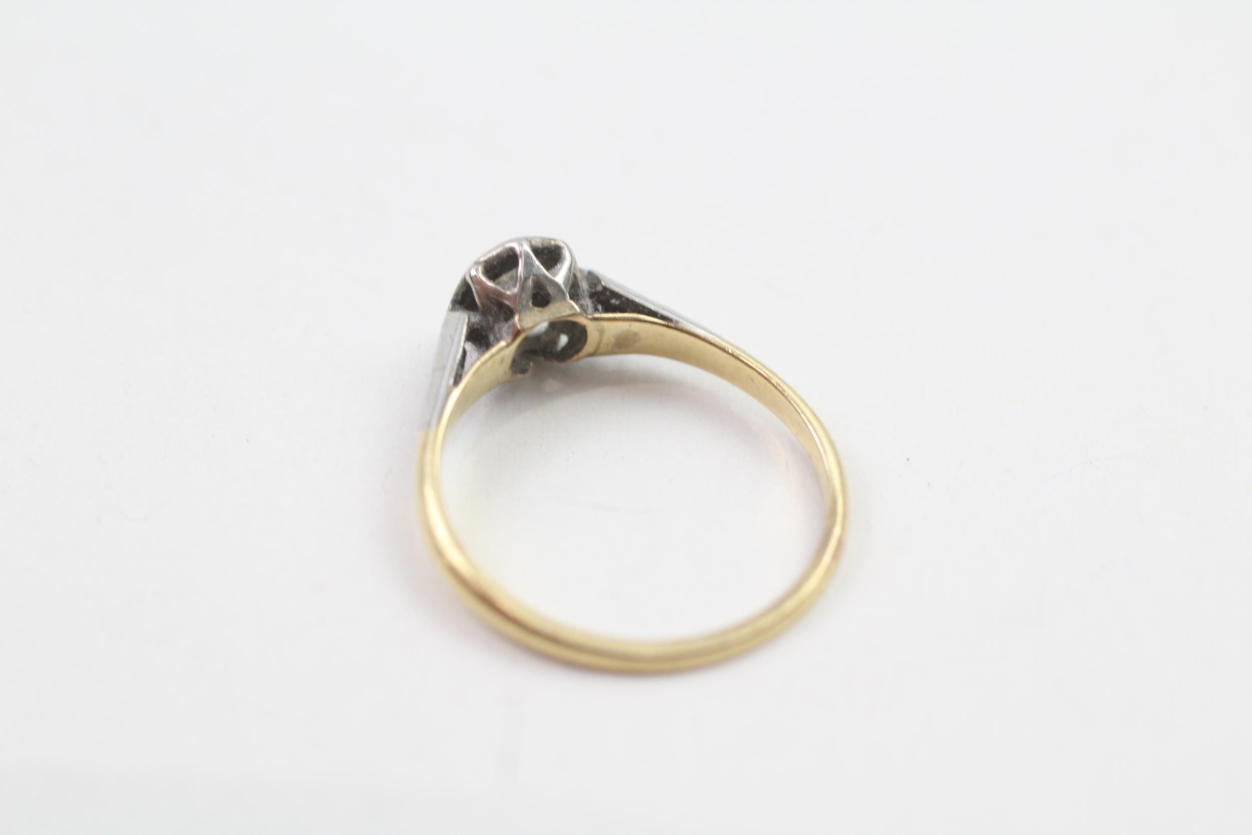 18ct gold & platinum early 20th century diamond solitaire ring (1.7g) Size L - Image 4 of 4