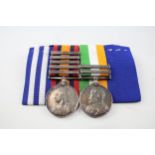 Mounted Boer War Medal Pair. Named. 5006 PTE - C.E.L. J. Hillock D.L.I - Mounted Boer War Medal