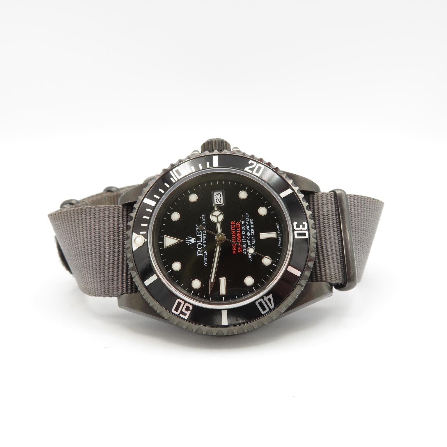 Rolex Pro Hunter No.74/100 from 2007 Seadweller 16600. Very rare military watch. Fully serviced - Image 5 of 8