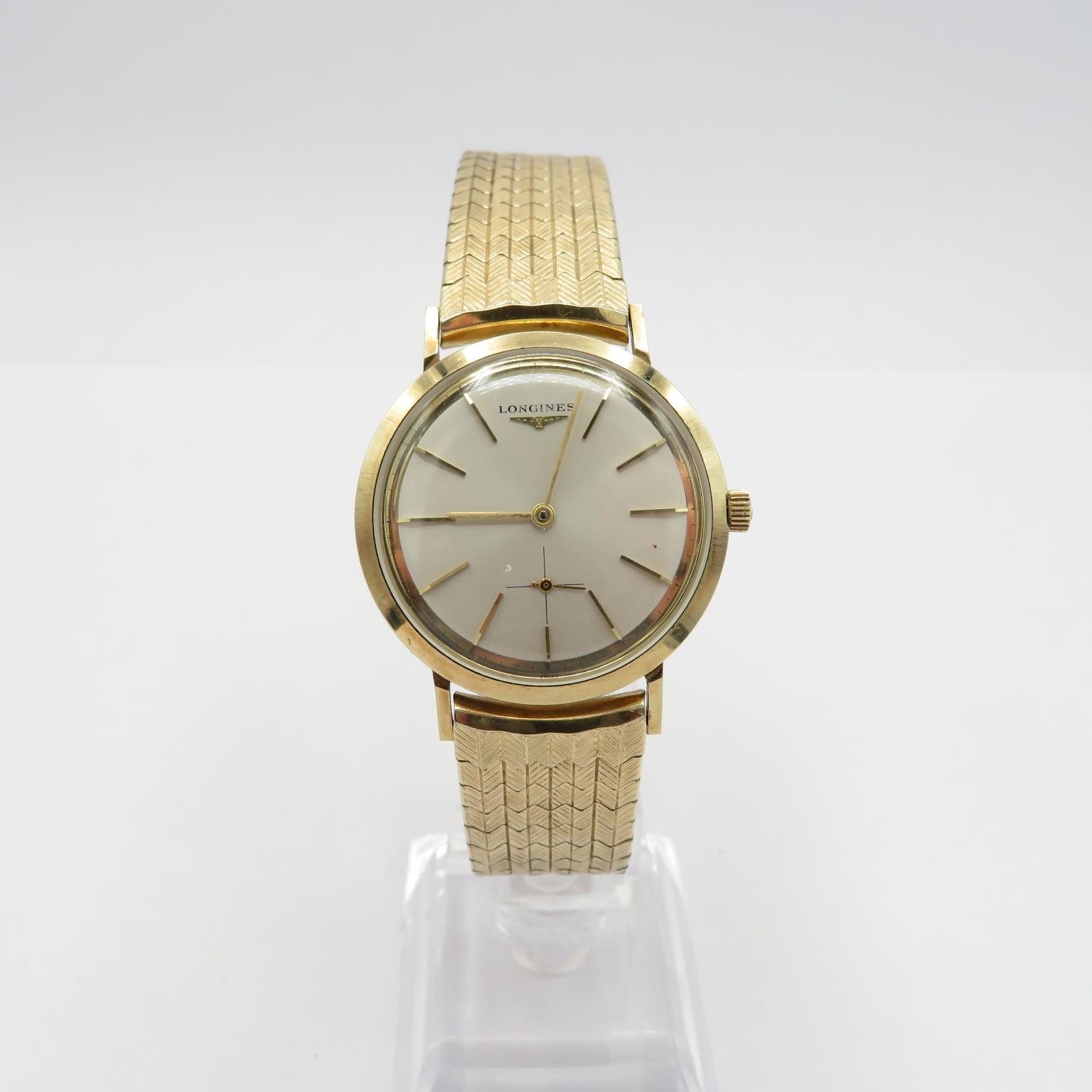 Longines 10 ct gold filled ref 1200 gents vintage gold filled wristwatch handwind working flying
