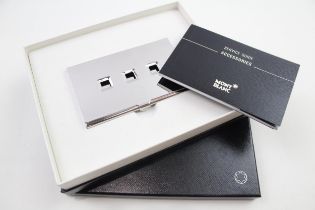 MONTBLANC Unisex Nickle Minimalist Business Card Holder / Case Boxed - w/ Original Box, Service