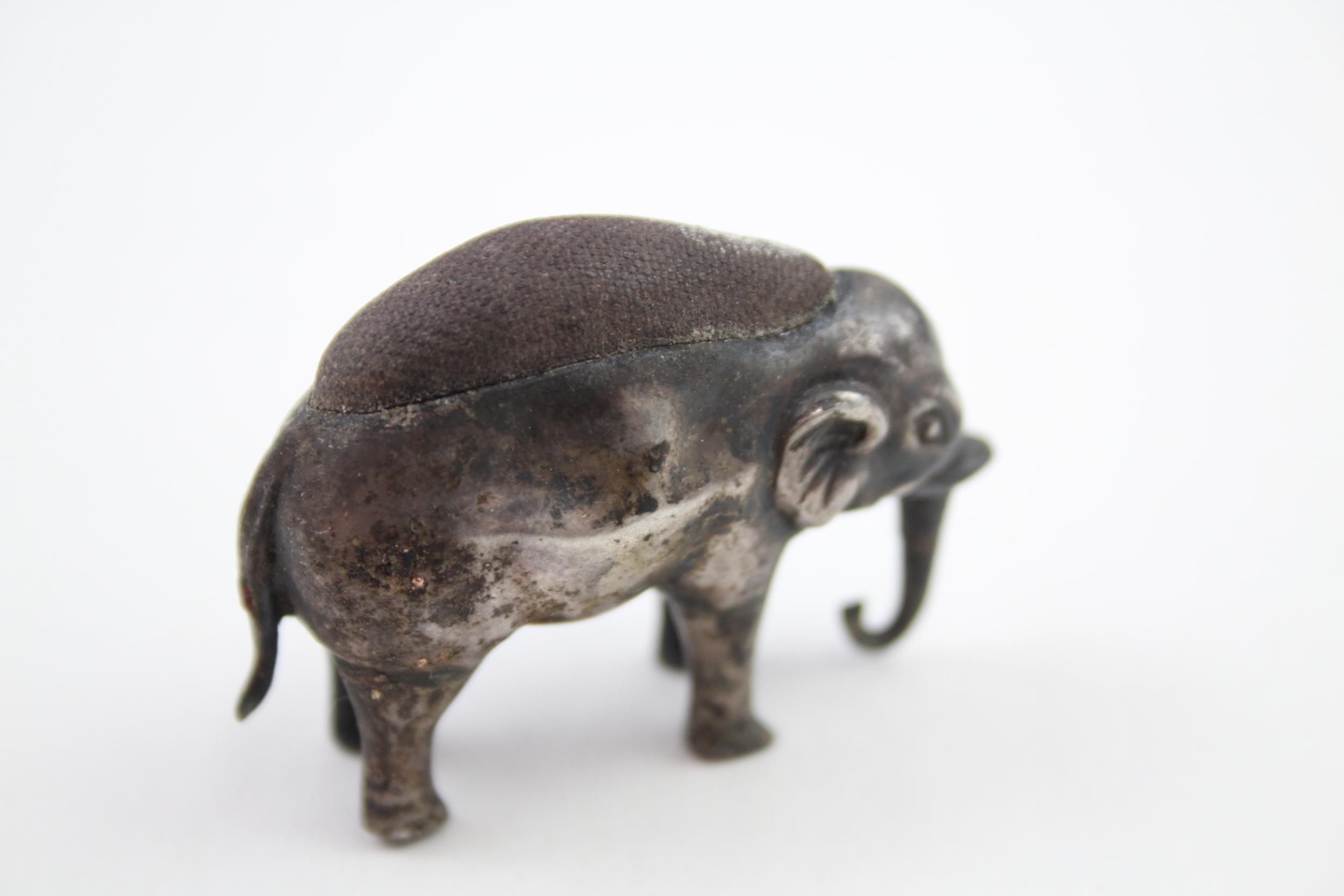 Antique Edwardian .925 Sterling Silver Novelty Elephant Pin Cushion (15g) - Maker - Unidentifiable - Image 4 of 5