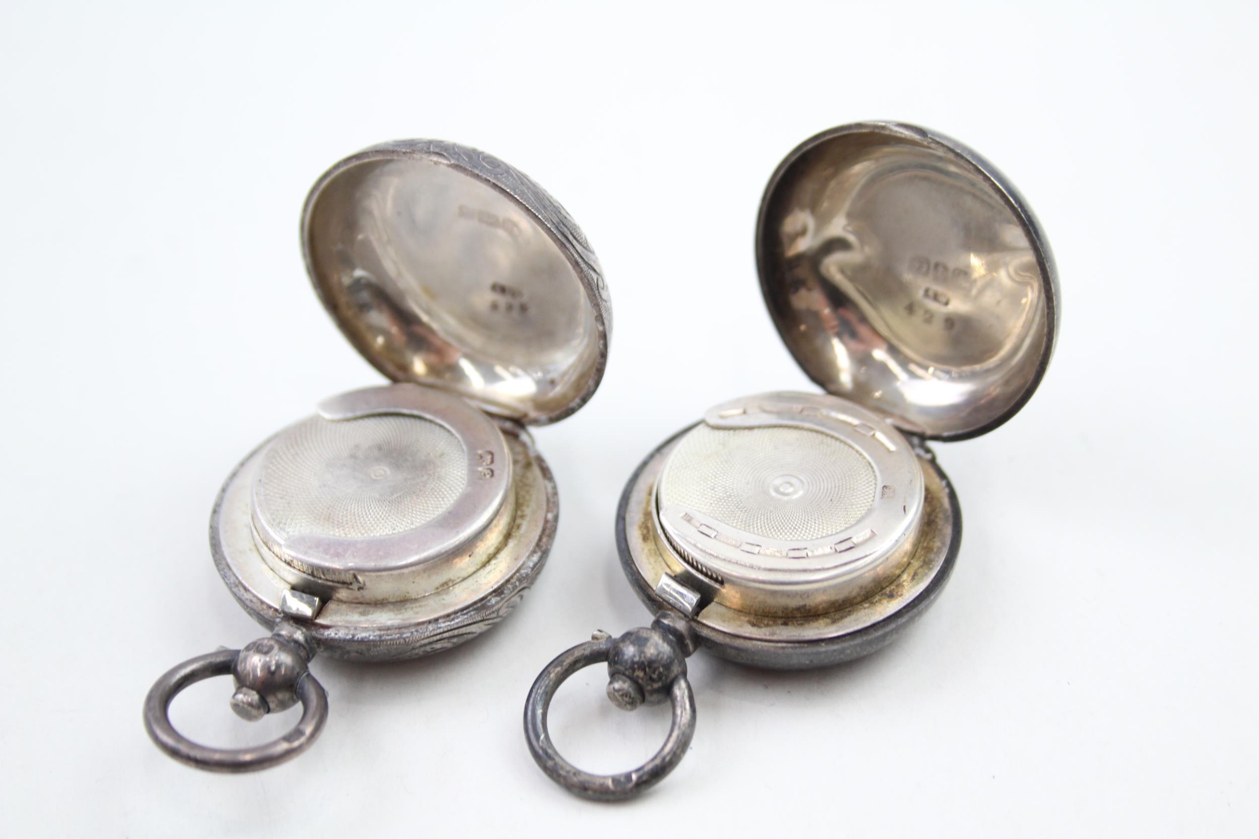 5 x Antique HM .925 Sterling Silver Single Sovereign Cases Inc Victorian (38g) - In antique - Image 5 of 5