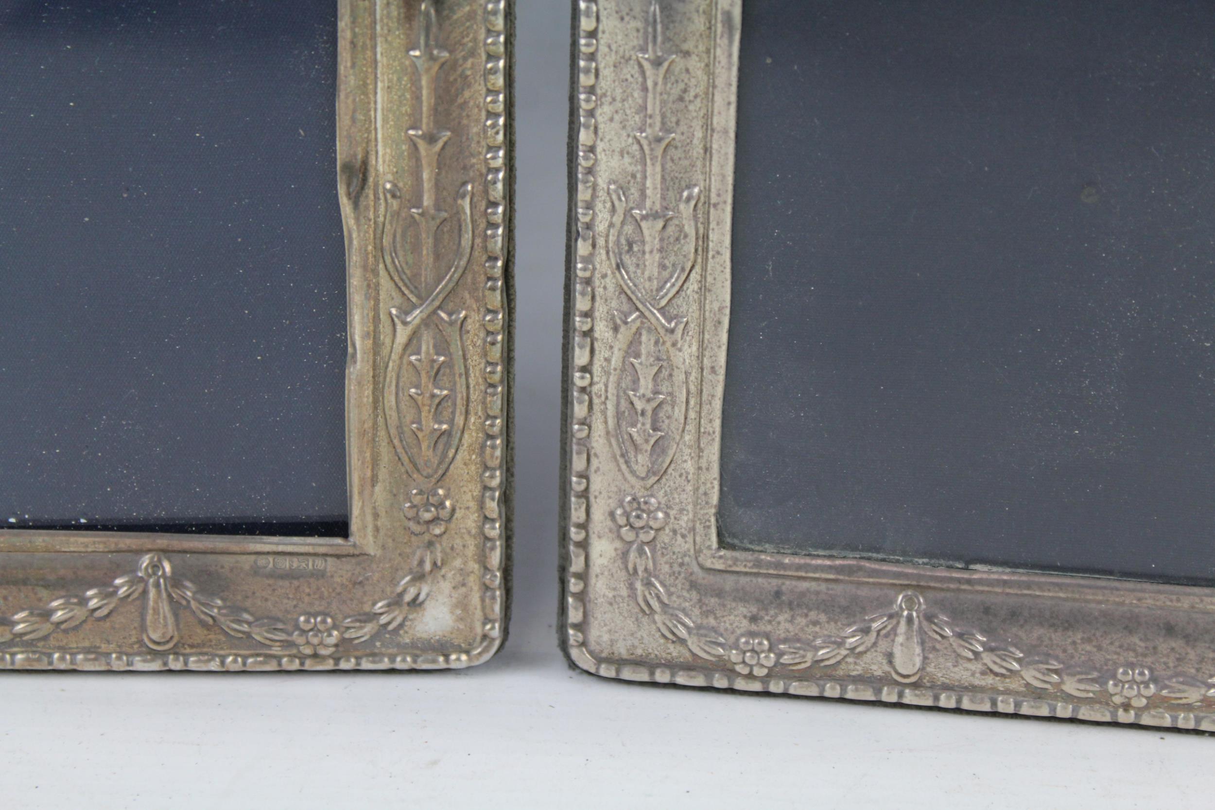 2 x Vintage Hallmarked .925 STERLING SILVER Photograph Frames R Carr (787g) - Maker - R.Carr - Image 4 of 6