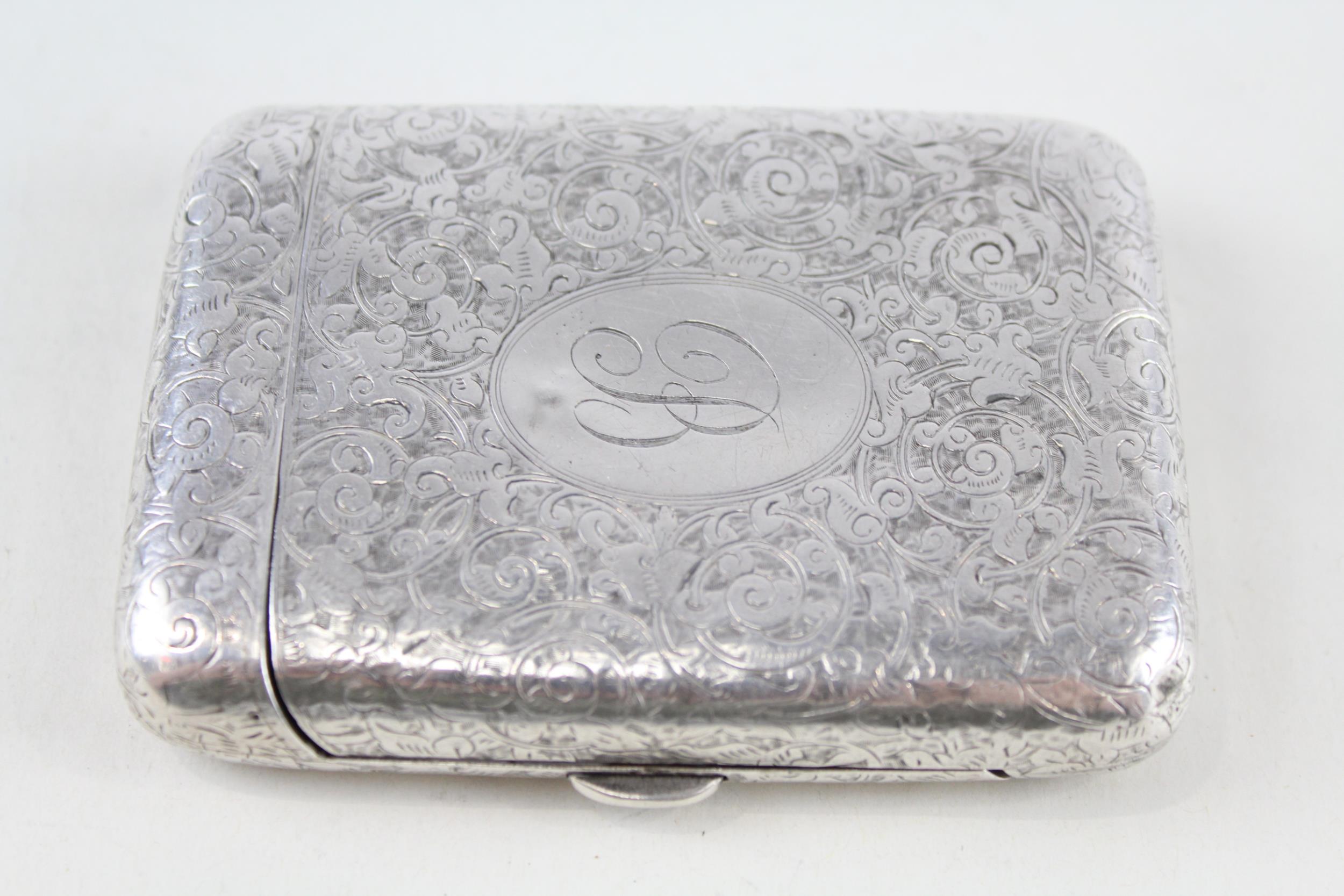 Antique Victorian HM 1887 Birmingham Sterling Silver Cigarette Case (85g) - w/ Personal Engraving