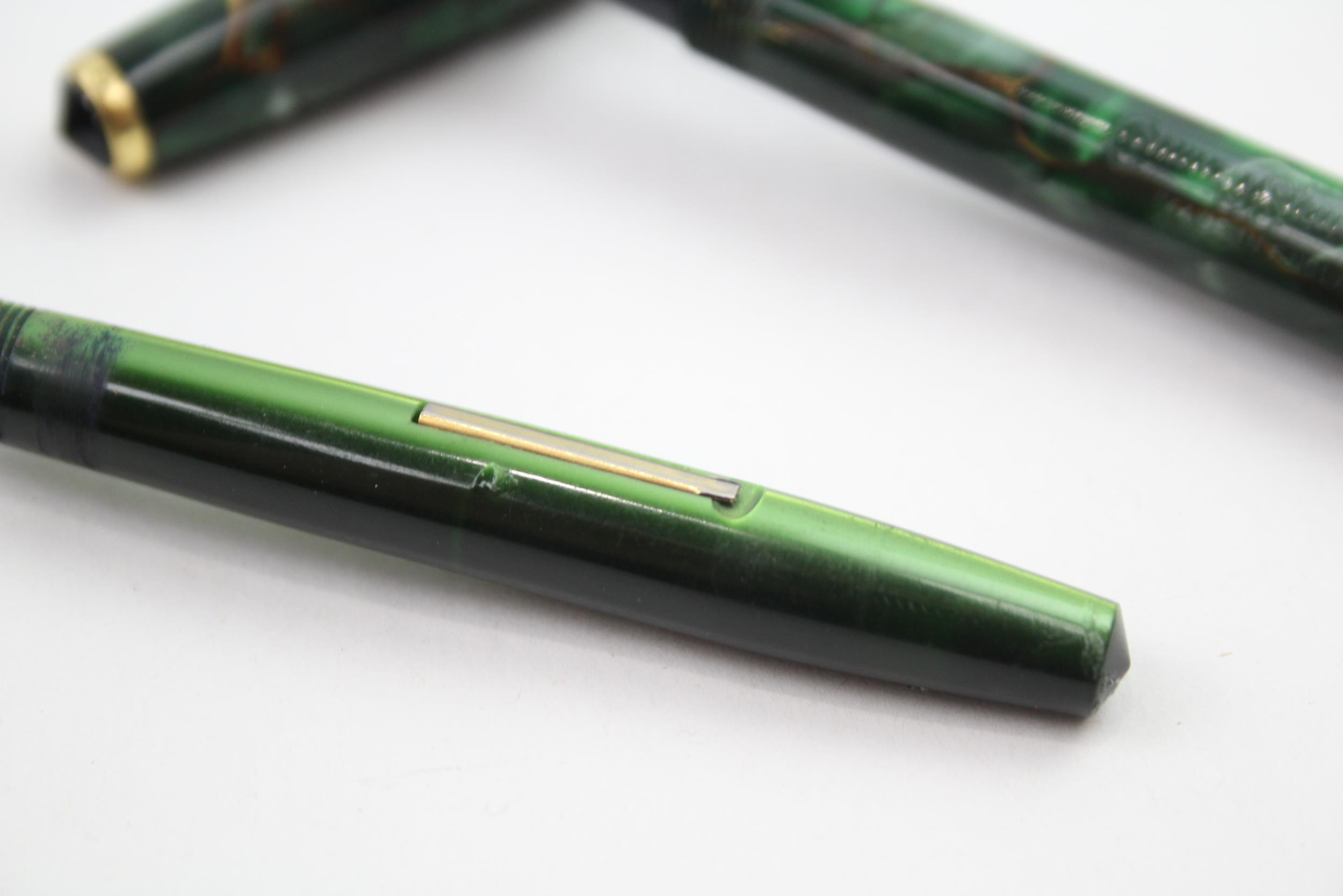 2 x Vintage CONWAY STEWART Fountain Pens w/ 14ct Gold Nibs WRITING Inc 570 - Inc 570, 12 Etc DIP - Image 4 of 6