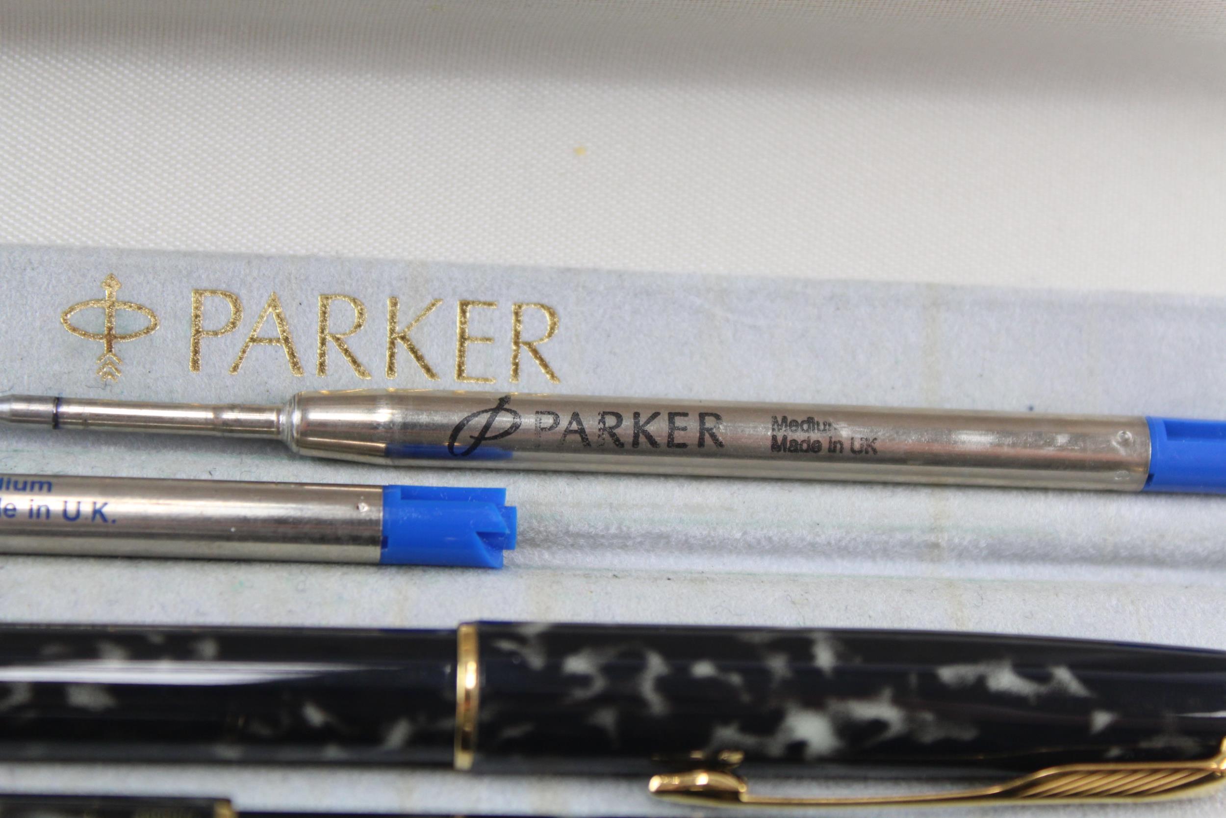 PARKER Sonnet Tortoiseshell Effect Fountain Pen w/ 18ct Gold Nib WRITING - w/ 18ct Gold Nib, - Image 2 of 5