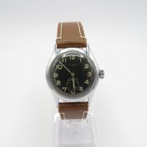 Moeris D.H German WWII Military issued wristwatch handwind working screwdown caseback engraved