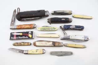 15 x Vintage Assorted Pocket KNIVES - 15 x Vintage Assorted Pocket KNIVES In Vintage condition signs