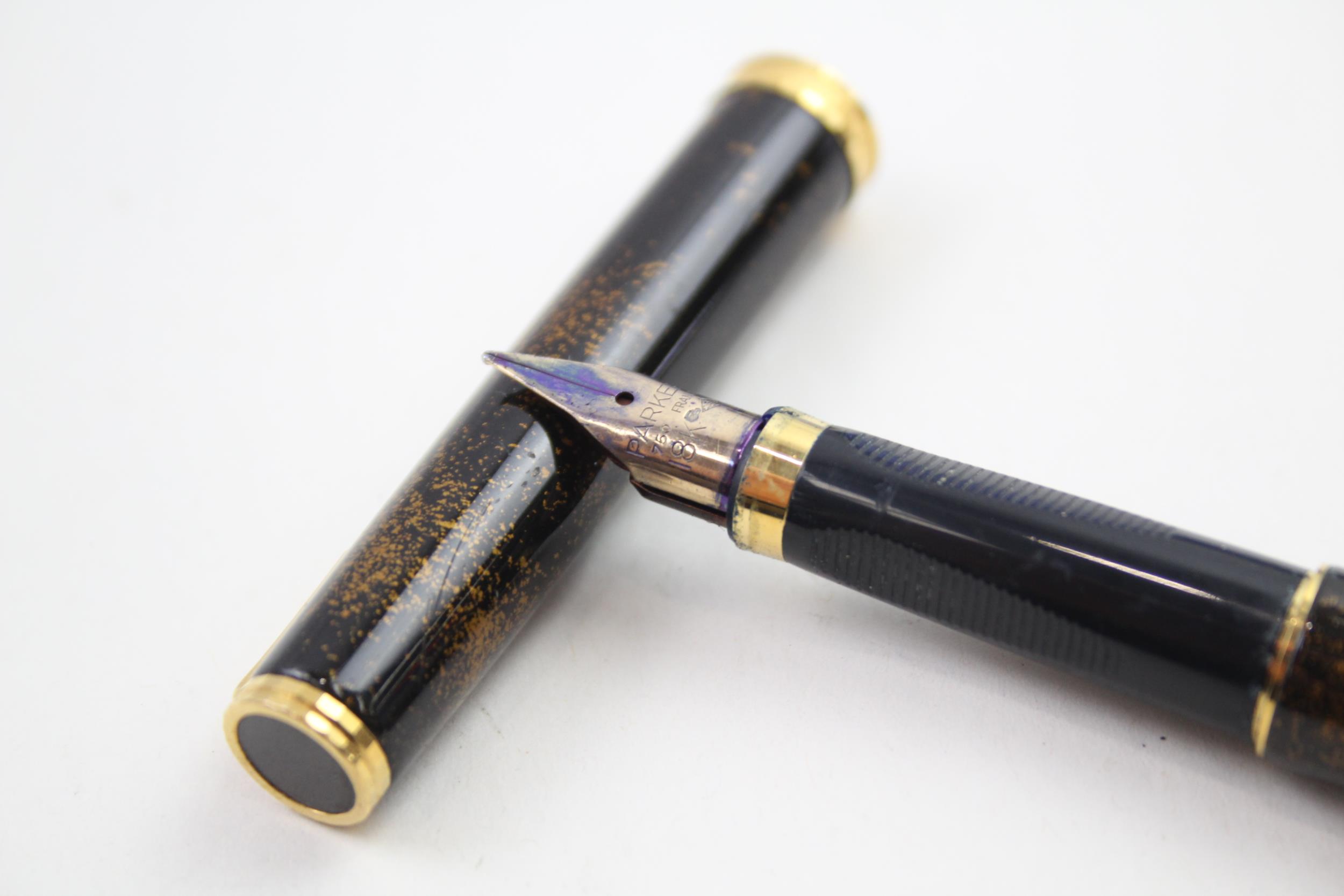 Vintage PARKER 75 Brown Lacquer Fountain Pen w/ 14ct Gold Nib WRITING - Dip Tested & WRITING In - Image 2 of 6