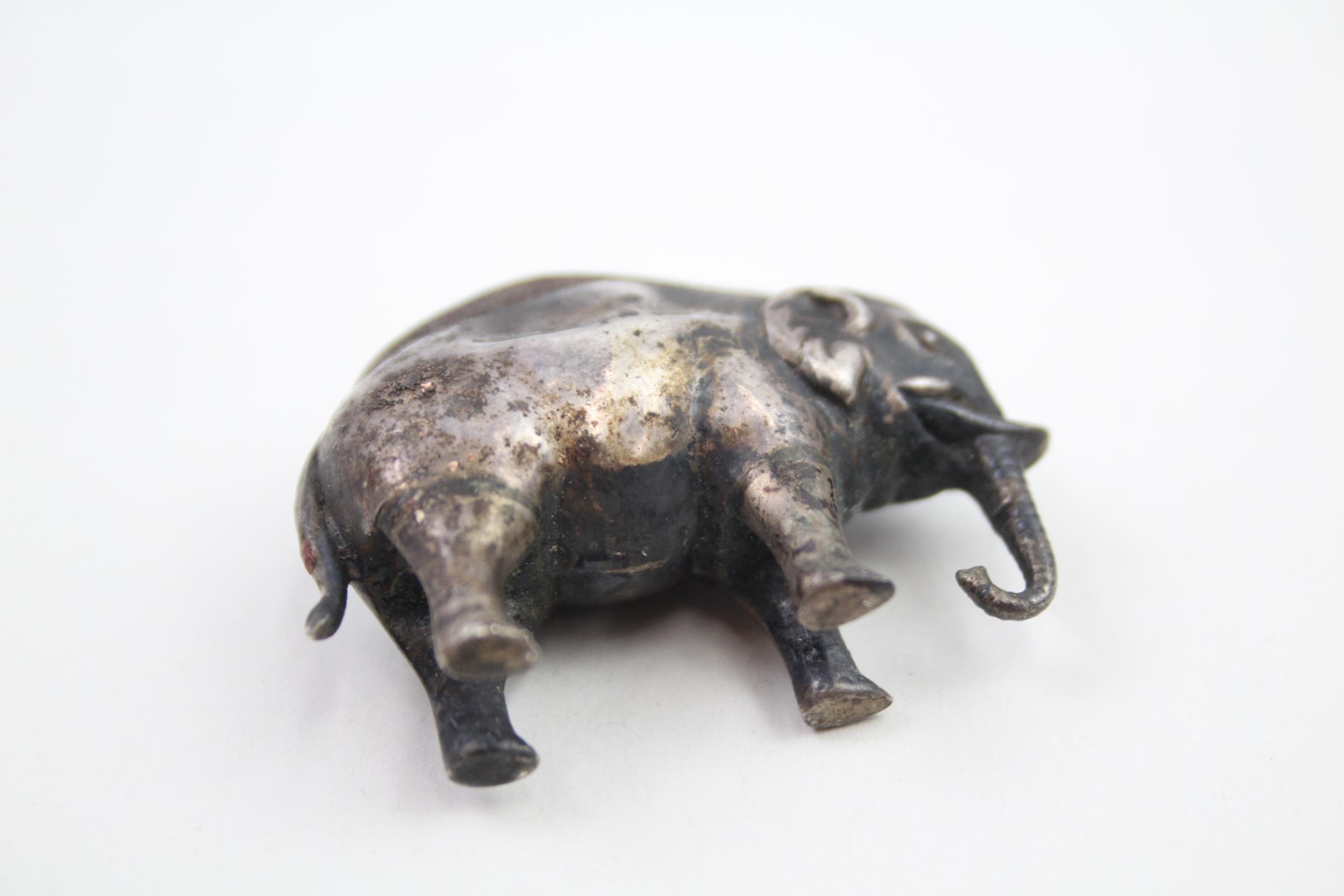 Antique Edwardian .925 Sterling Silver Novelty Elephant Pin Cushion (15g) - Maker - Unidentifiable - Image 5 of 5