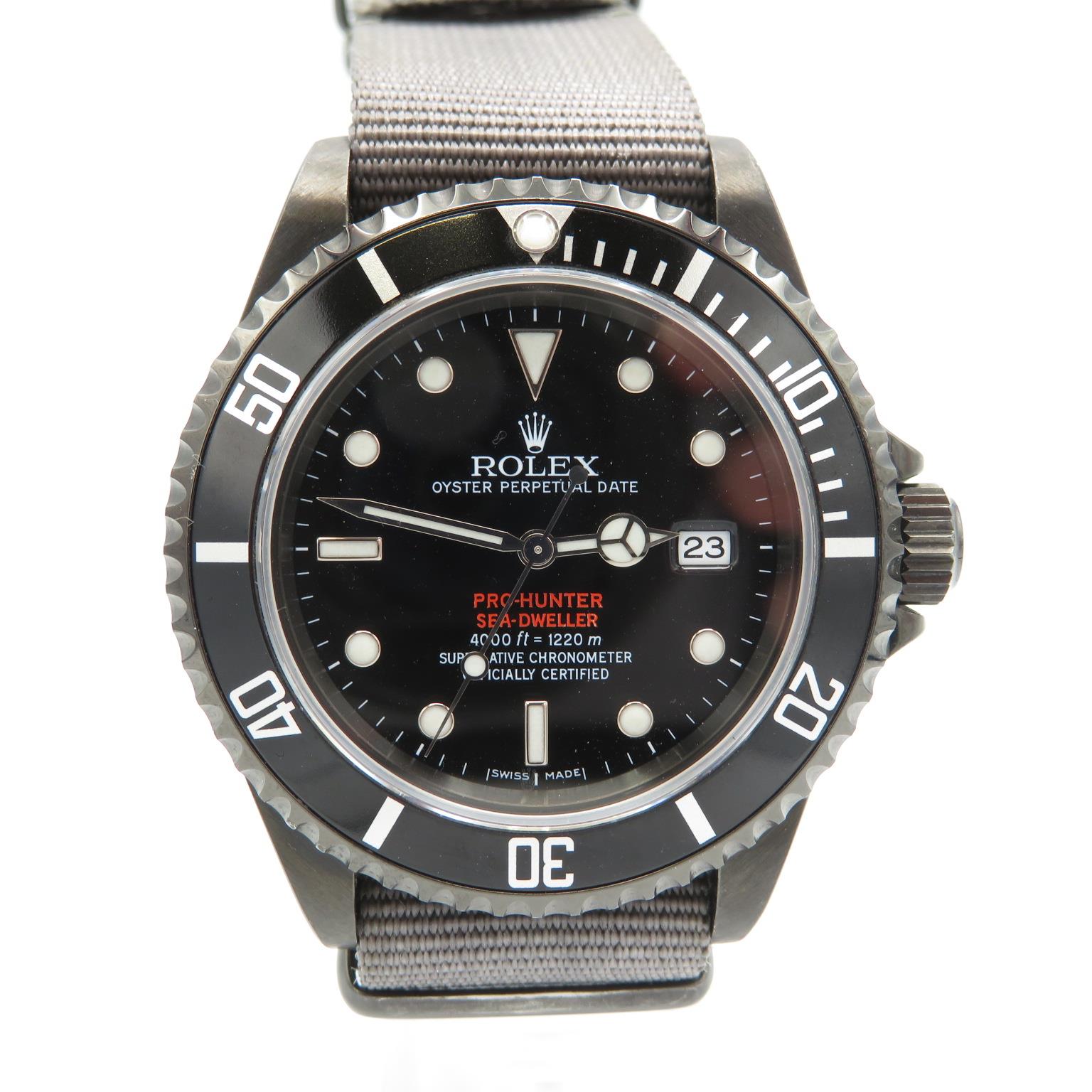 Rolex Pro Hunter No.74/100 from 2007 Seadweller 16600. Very rare military watch. Fully serviced - Image 2 of 8