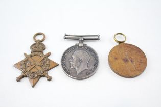 WW1 1914 - 15 Star Trio, Named - WW1 1914 - 15 Star Trio, Named 12813 Pte. E. Molly. Liverpool. R.