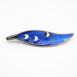 A silver enamel brooch by Arne Nordlie (13g)