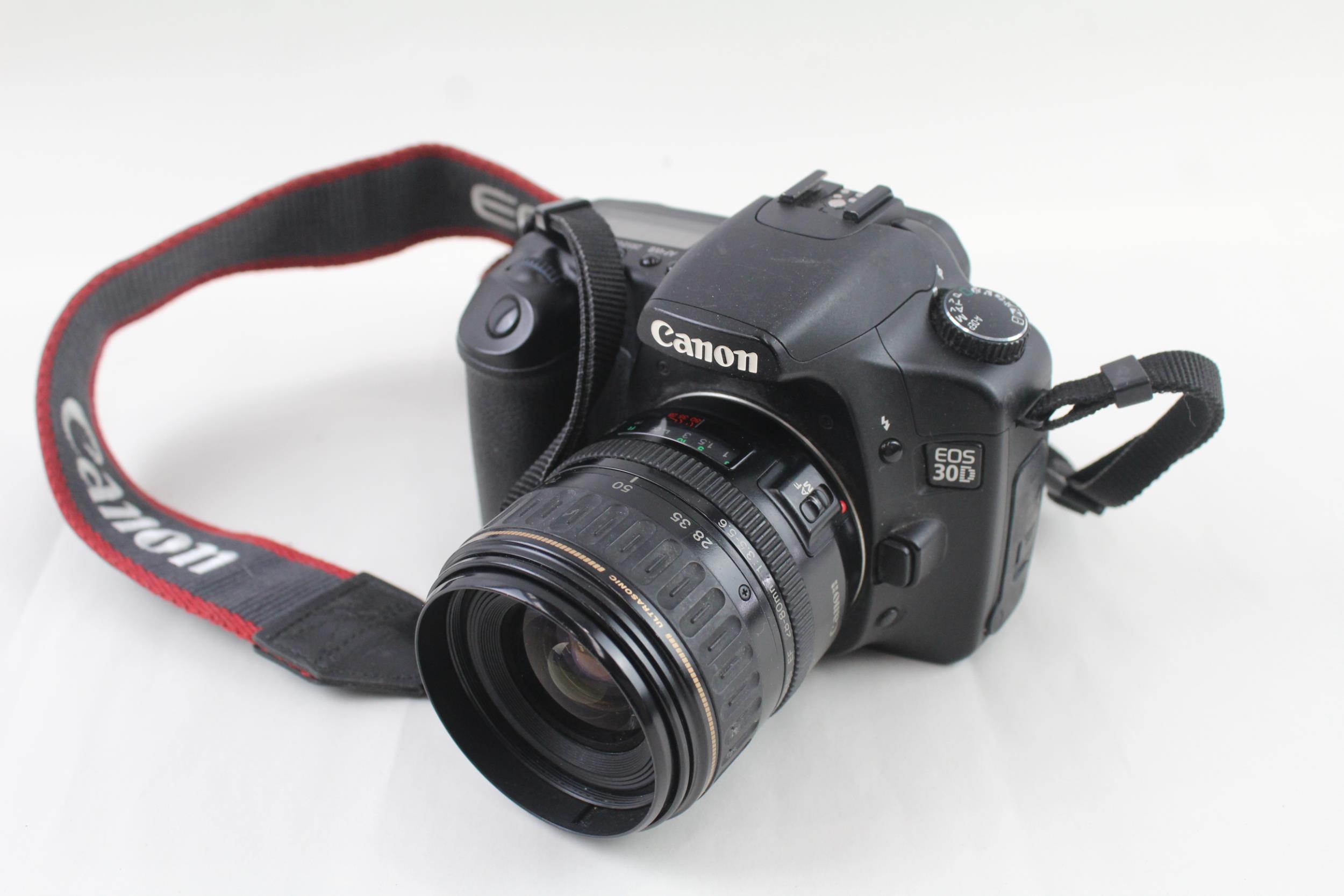 Canon EOS 30D DSLR Digital Camera Working w/ Canon EF 28-80mm F/3.5-5.6 - Canon EOS 30D DSLR Digital - Image 2 of 8