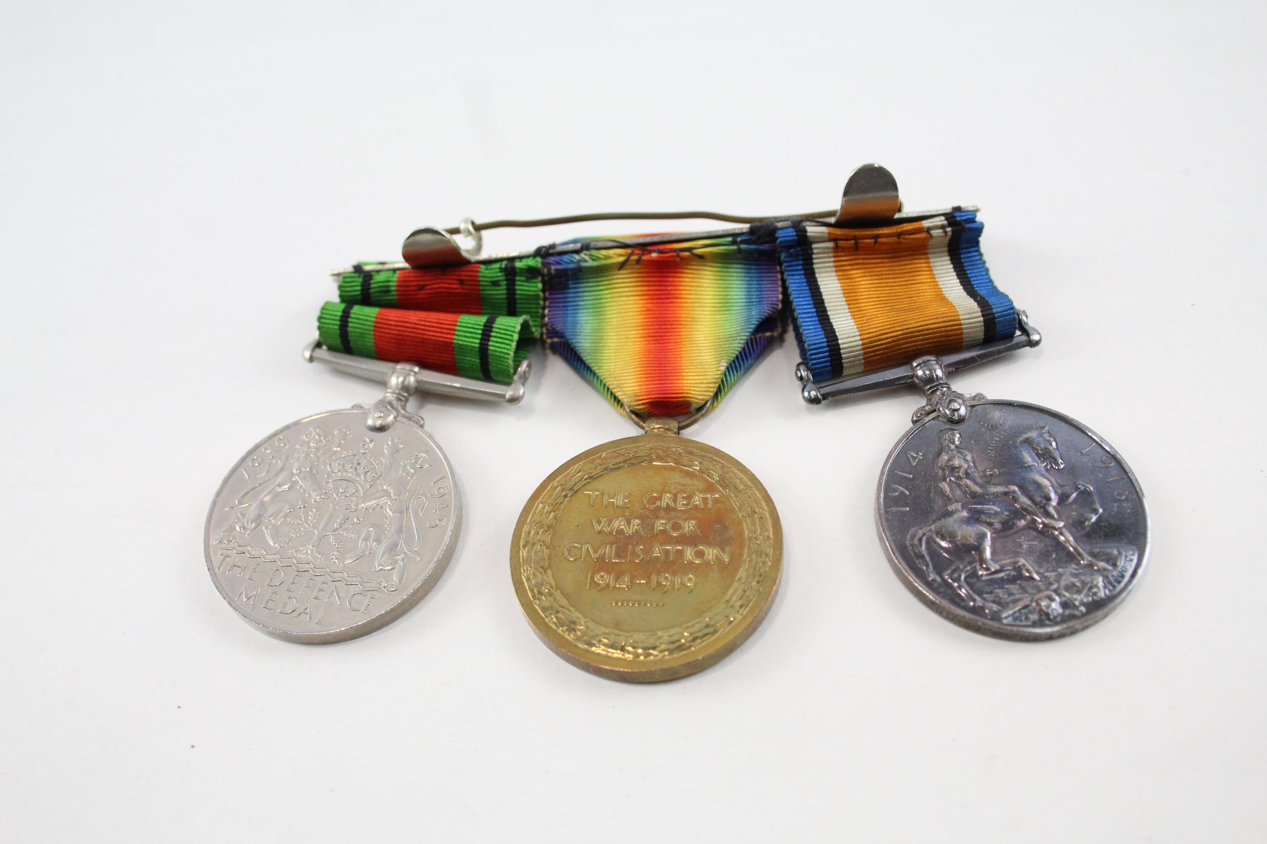 WW1 WW2 Mounted Medal Group, Silver Ware Badge etc. - WW1 - WW2 Mounted Medal Group and Silver War - Image 6 of 7