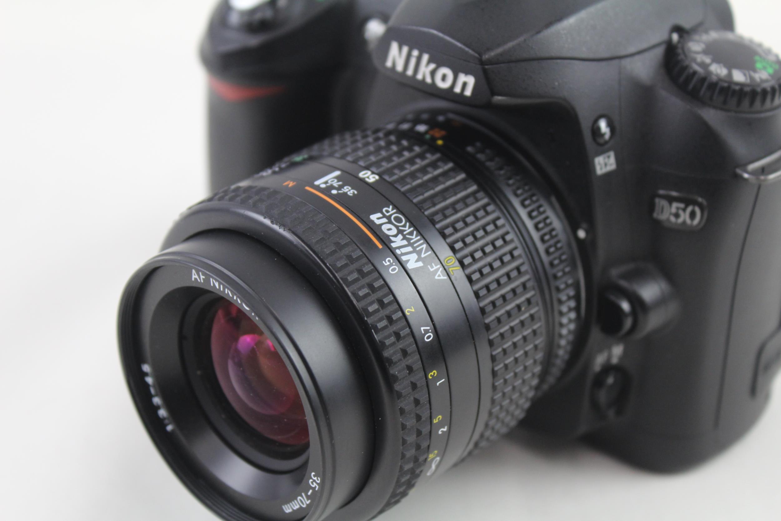 Nikon D50 DSLR Digital Camera Working w/ Nikon AF Nikkor 35-70mm F/3.3-4.5 - Nikon D50 DSLR - Image 3 of 7