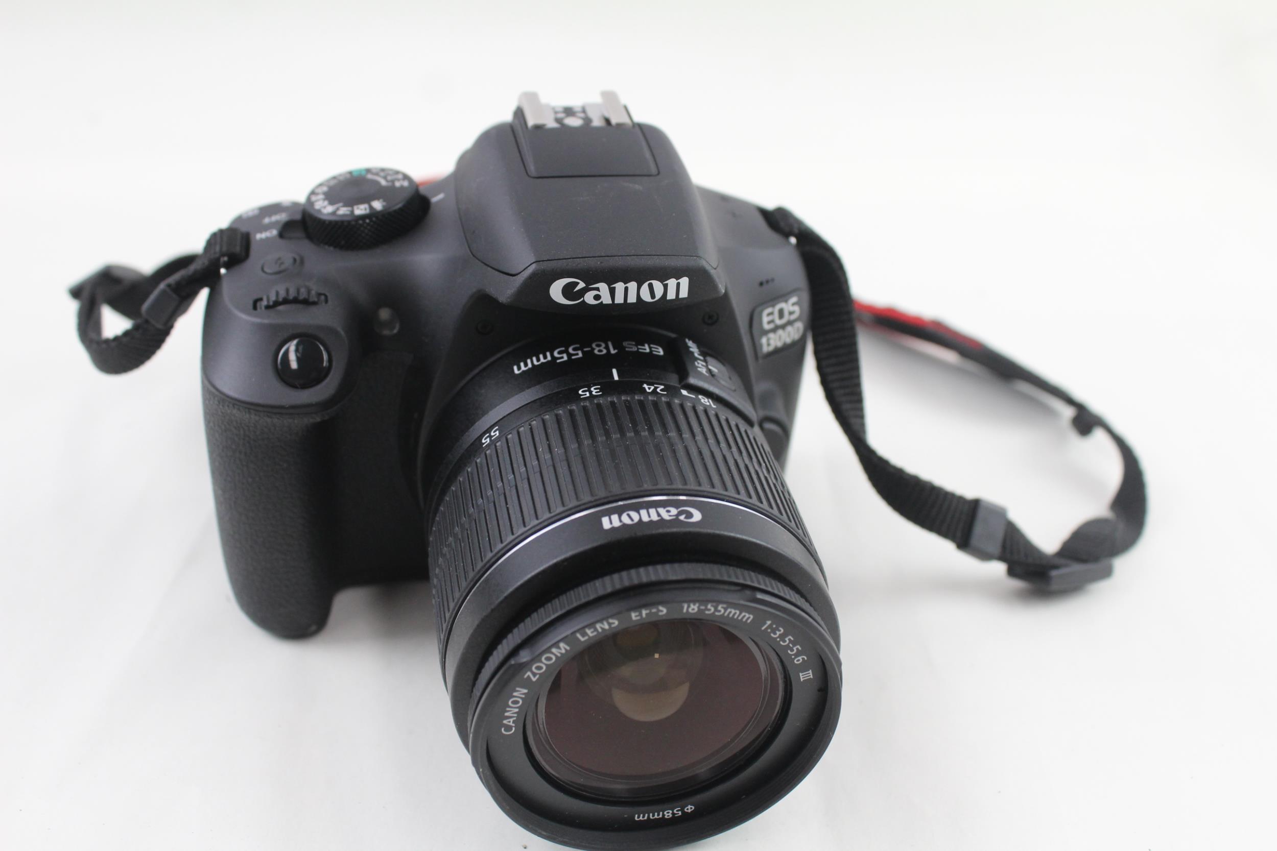 Canon EOS 1300D DSLR Digital Camera Working w/ Canon EF-S 18-55mm F/3.5-5.6 III - Canon EOS 1300D - Image 2 of 6