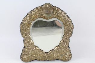 Vintage Hallmarked 1996 Sheffield Sterling Silver Cherub Detailed Mirror (692g) - Maker - Ari D