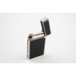 S.T DUPONT France Silver Plated & Black Lacquer Cigarette Lighter (80g) - Serial - 1D7CJ09