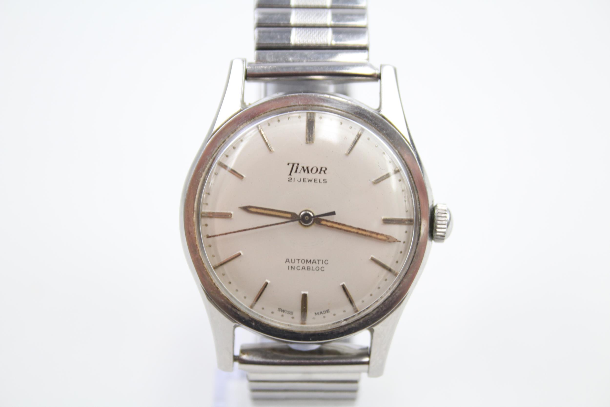 Timor Vintage Stainless Steel WRISTWATCH Automatic WORKING - Timor Vintage Stainless Steel - Image 2 of 6