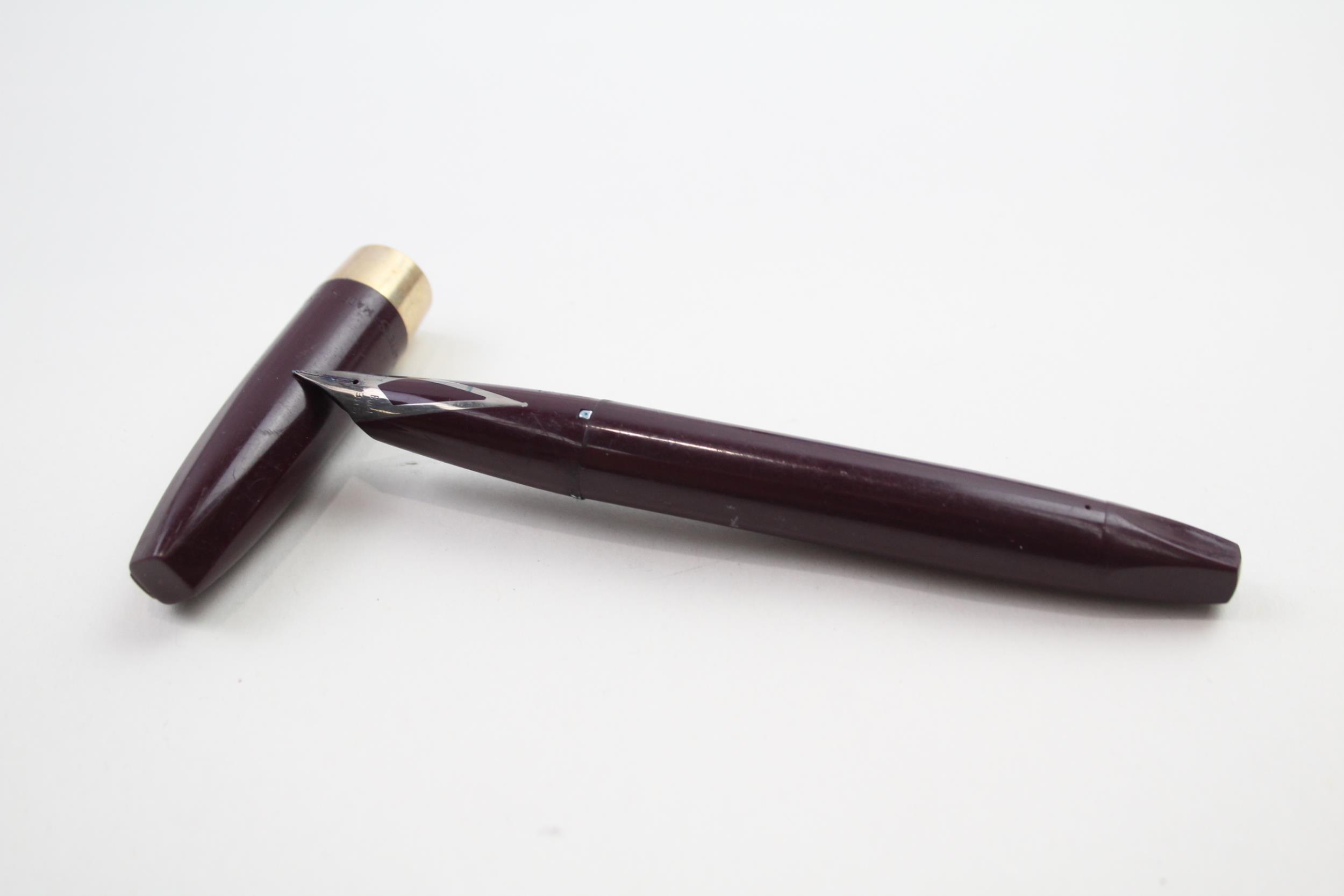 Vintage SHEAFFERF PFM Pen For Men Burgundy Fountain Pen w/ 14ct Nib WRITING - Dip Tested & WRITING