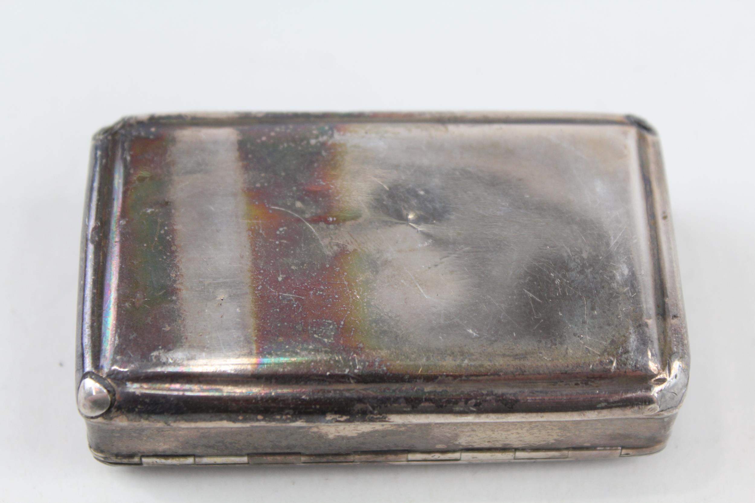 Antique George IV Hallmarked 1823 Birmingham Sterling Silver Snuff Box (64g) - w/ Personal Engraving - Image 5 of 5