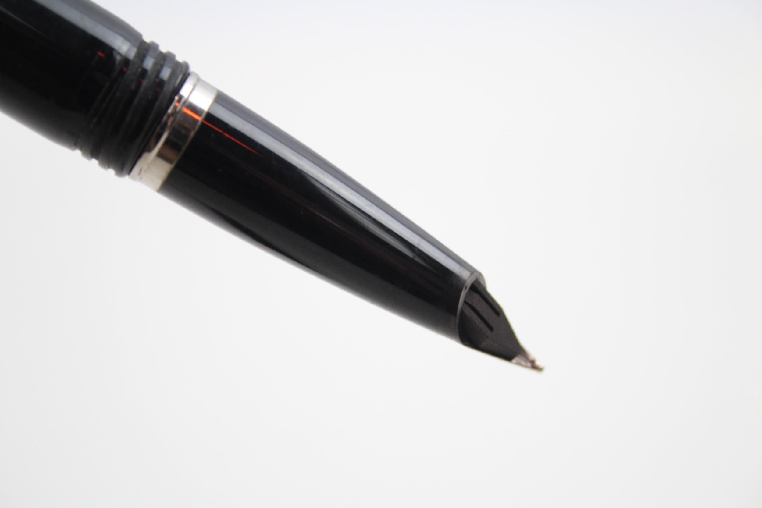 SHEAFFER Imperial Black Cased Fountain Pen w/ 14ct White Gold Nib WRITING - Dip Tested & WRITING - Image 5 of 7