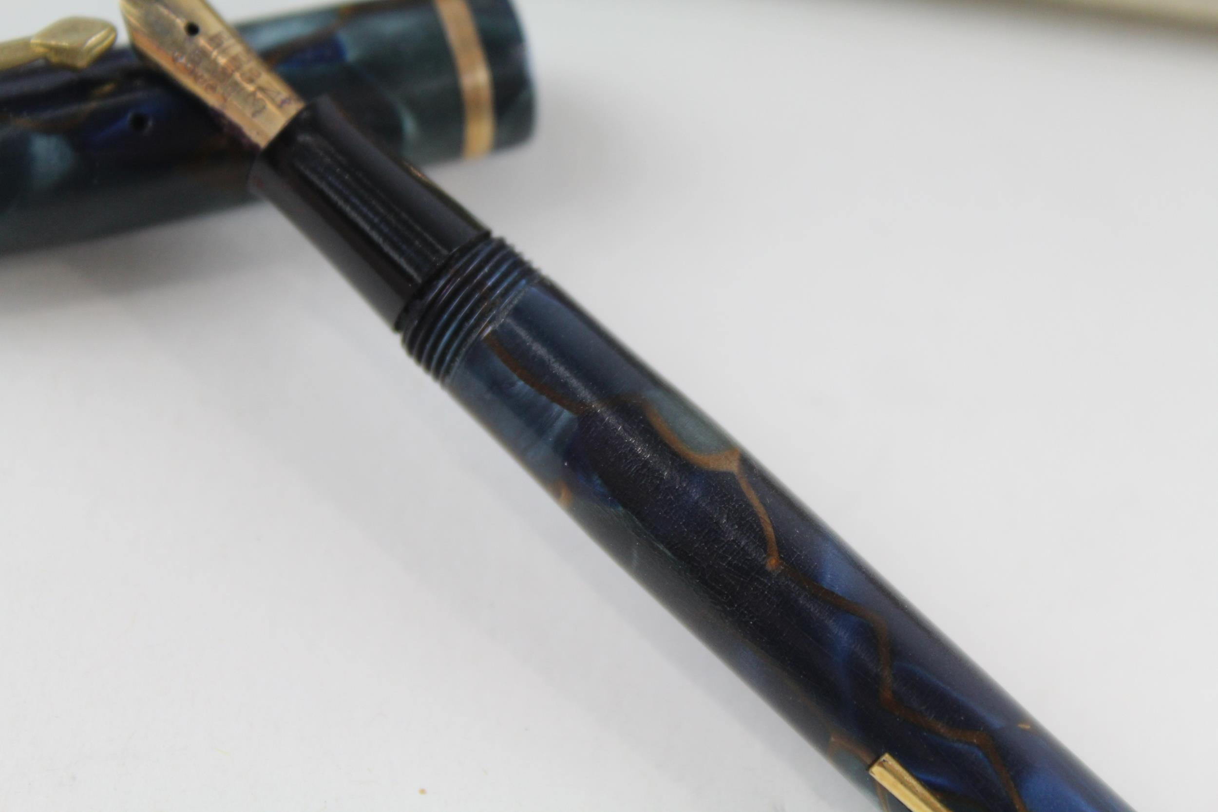 Vintage CONWAY STEWART No.12 Navy Fountain Pen w/ 14ct Gold Nib WRITING Boxed - Dip Tested & WRITING - Image 3 of 4