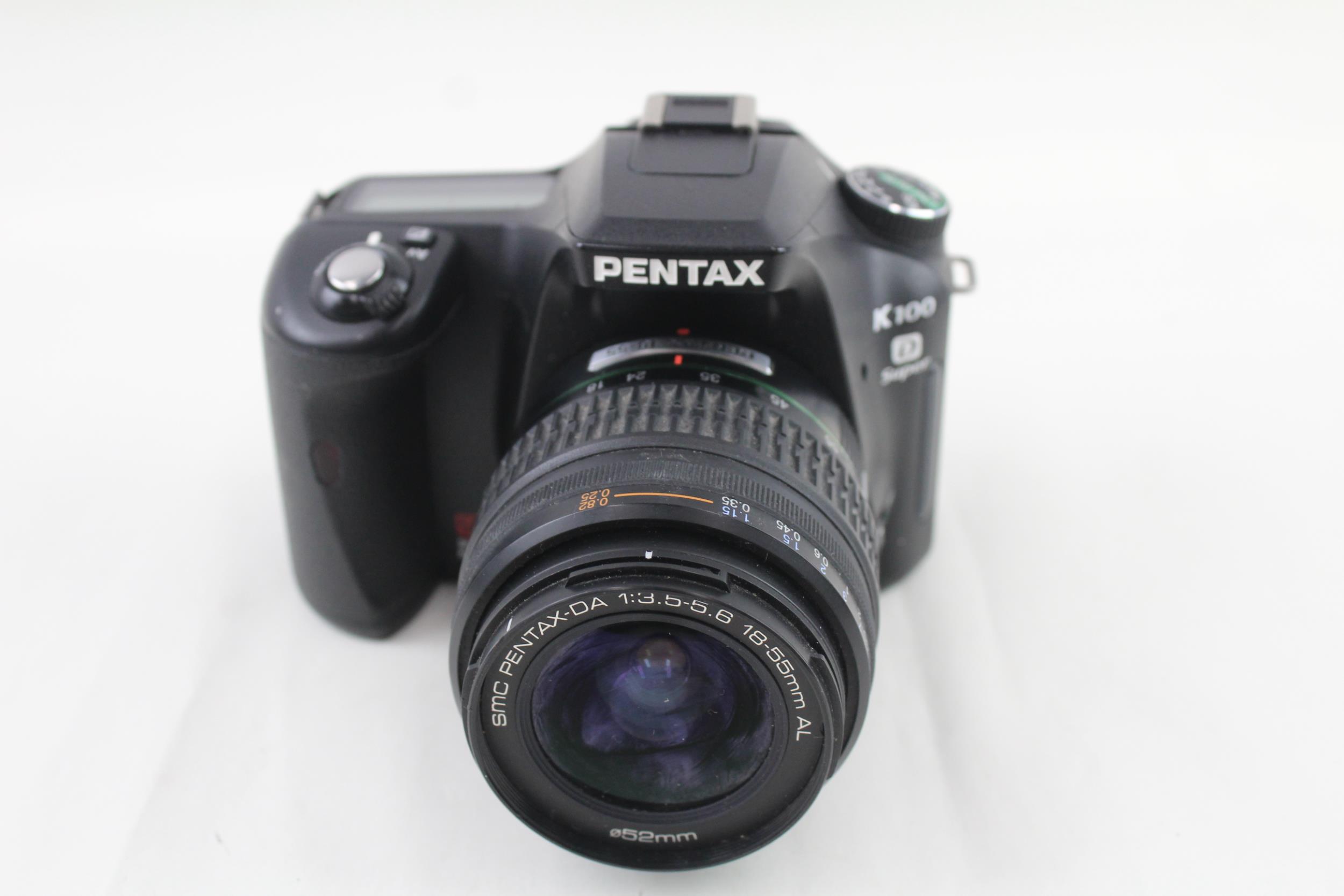Pentax K100 D Super DSLR Digital Camera Working w/ Pentax 18-55mm F/3.5-5.6 - Pentax K100 D Super - Image 2 of 6