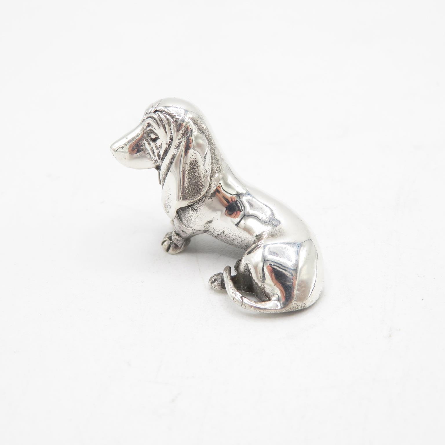 HM 925 Sterling Silver Dachshund Sausage Dog in excellent condition (15g) 40mm long - Image 3 of 5