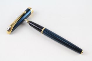 PARKER IM Metallic Teal Fountain Pen w/ 18ct Gold Nib WRITING - Dip Tested & WRITING In previously