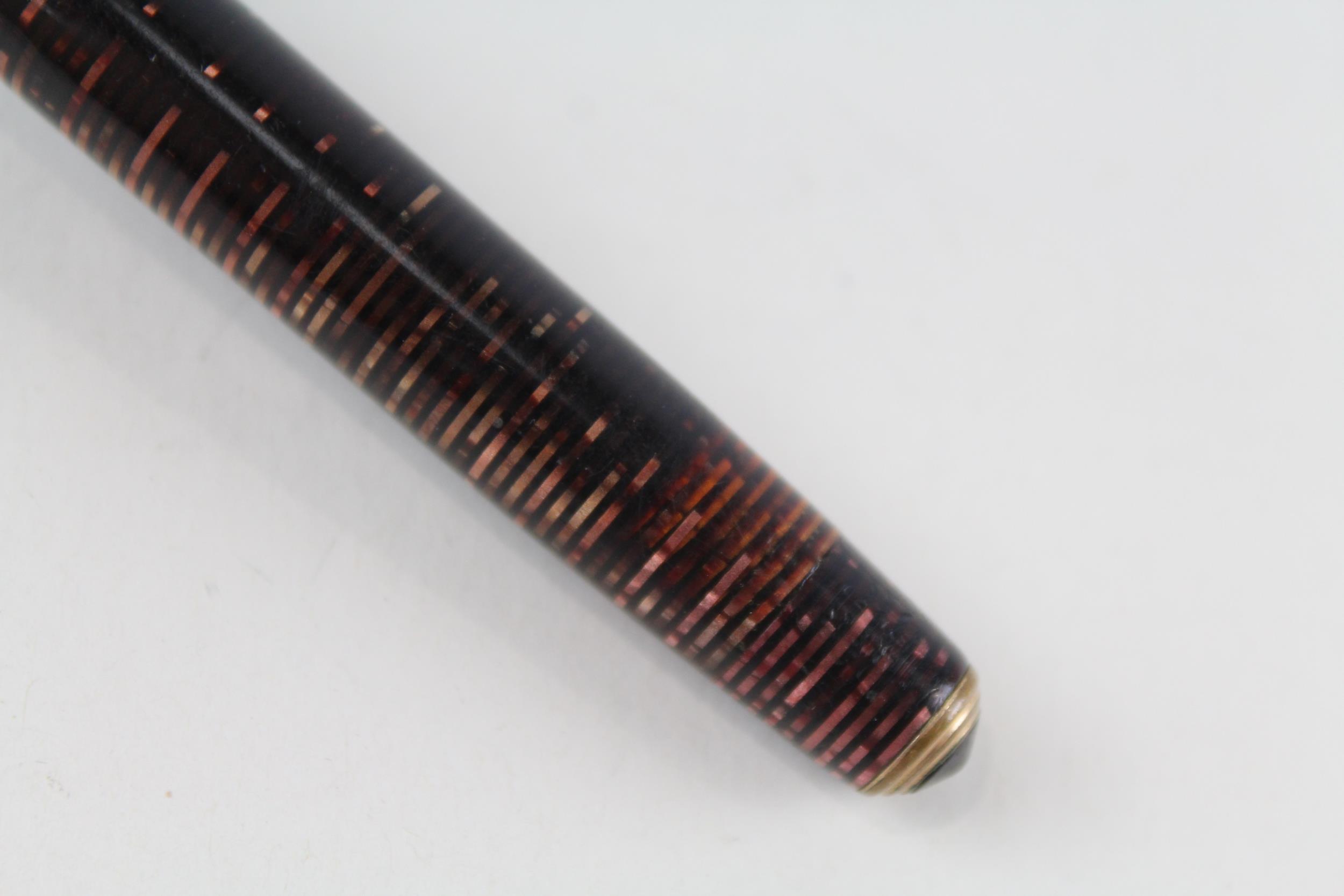 Vintage PARKER Vaccumatic Brown Fountain Pen w/ 14ct Gold Nib WRITING - Dip Tested & WRITING In - Image 5 of 5