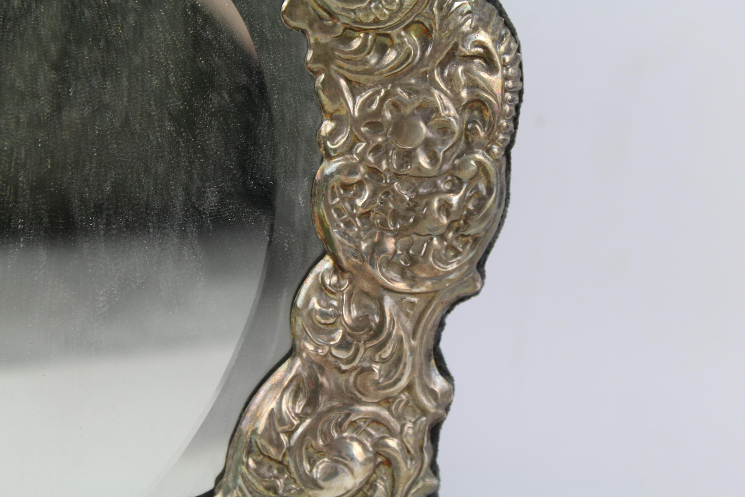 Vintage Hallmarked 1996 Sheffield Sterling Silver Cherub Detailed Mirror (692g) - Maker - Ari D - Image 7 of 7