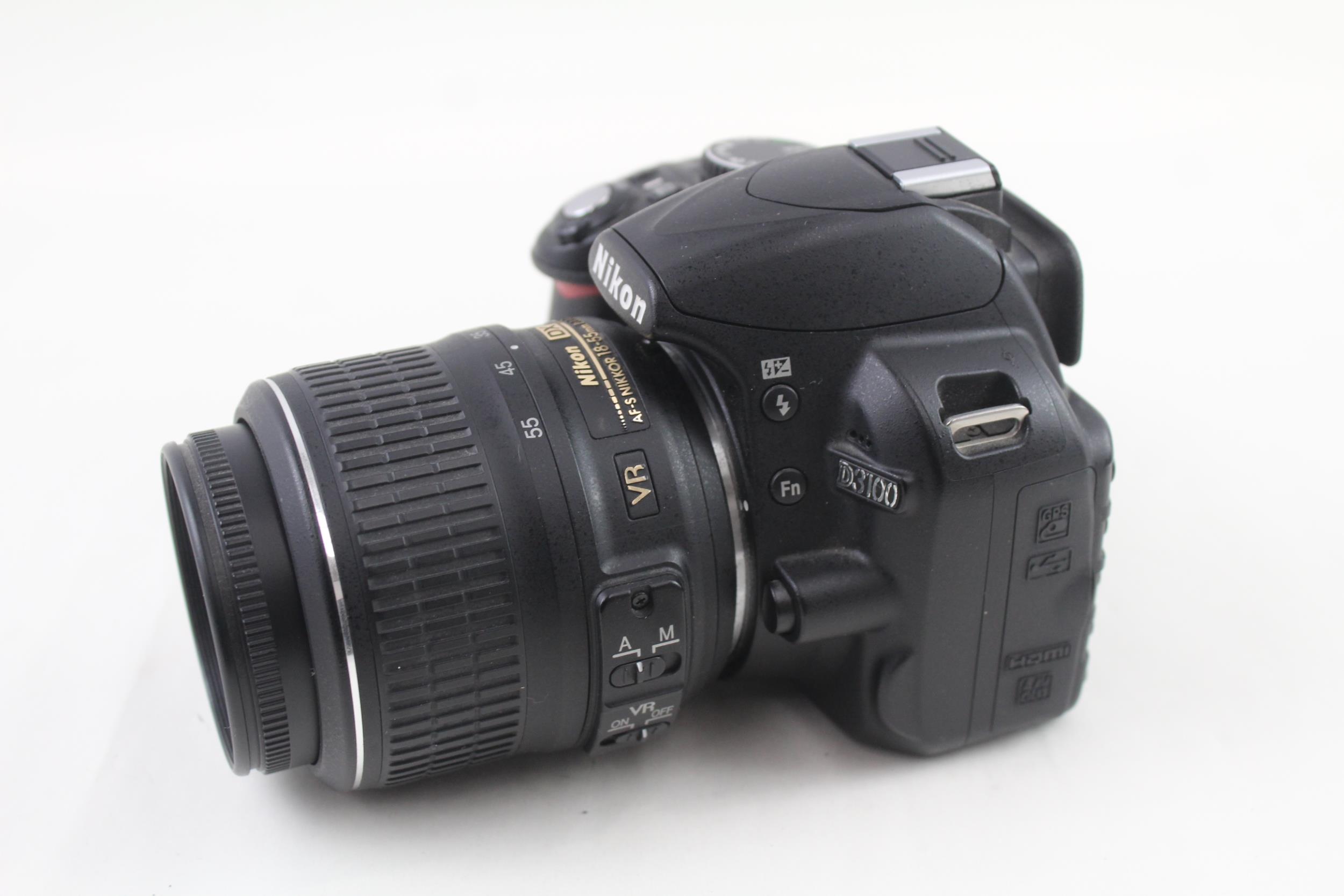 Nikon D3100 DSLR Digital Camera Working w/ Nikon AF Nikkor 18-55mm F/3.5-5.6 G - Nikon D3100 DSLR - Image 3 of 7