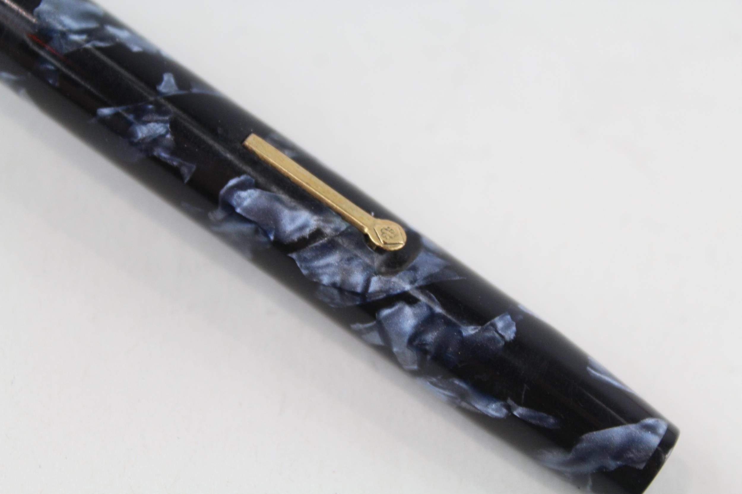 Vintage CONWAY STEWART No.55 Navy Cased Fountain Pen w/ 14ct Gold Nib WRITING - Dip Tested & WRITING - Image 4 of 4