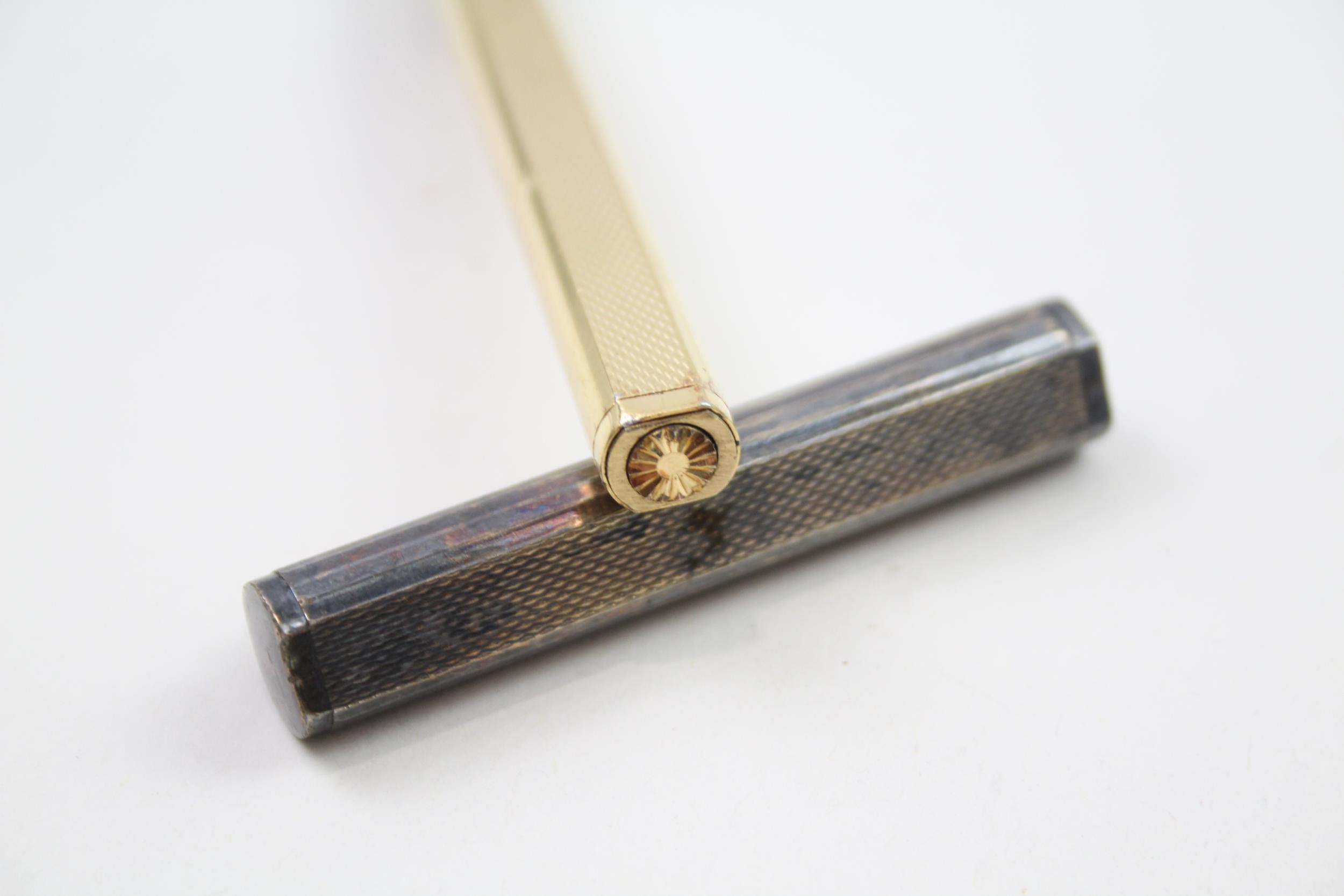 Vintage DUNHILL Gold Plated Ballpoint Biro Pen w/ .925 Sterling Silver Cap (29g) - WRITING In - Image 6 of 8