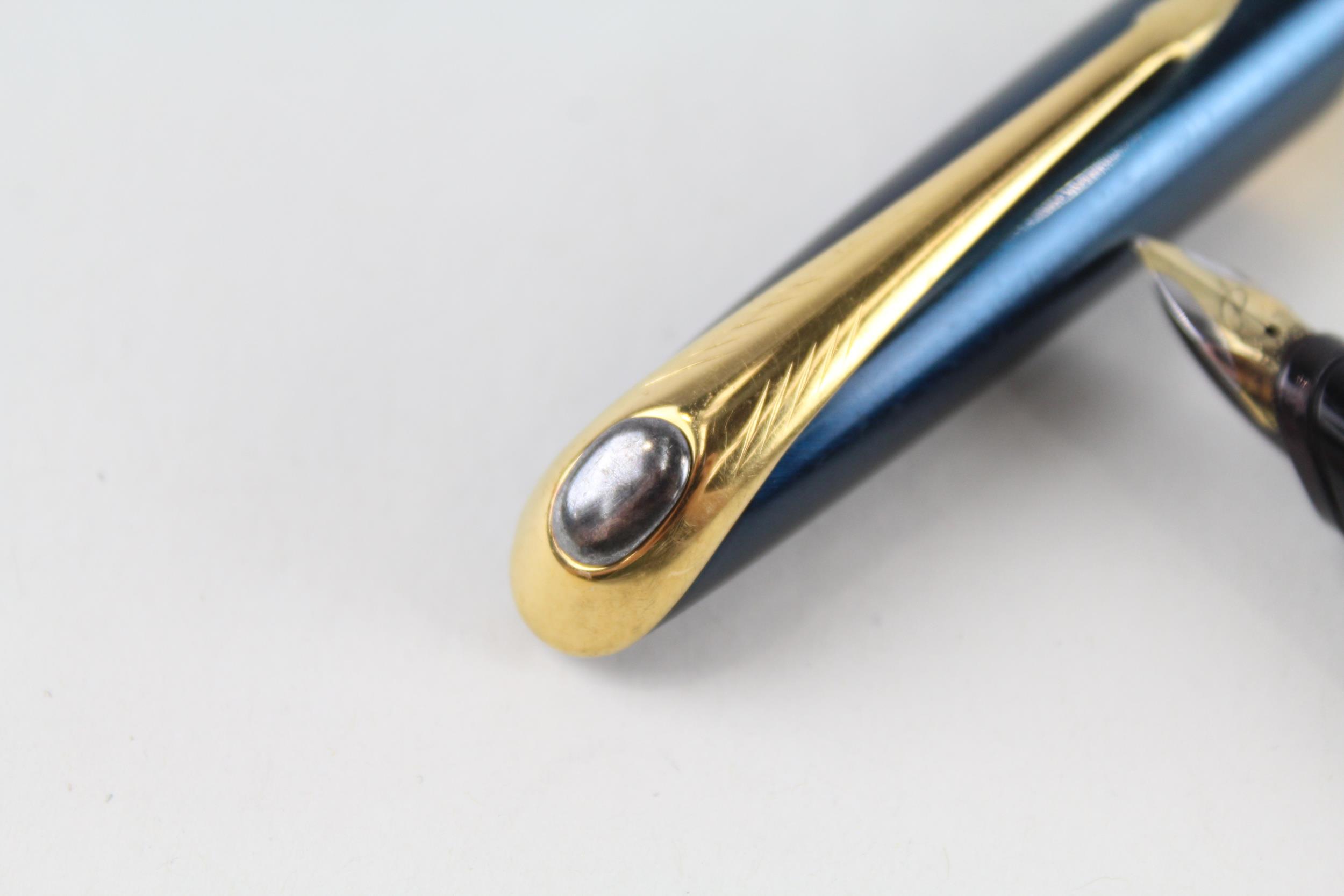 PARKER IM Metallic Teal Fountain Pen w/ 18ct Gold Nib WRITING - Dip Tested & WRITING In previously - Image 2 of 6