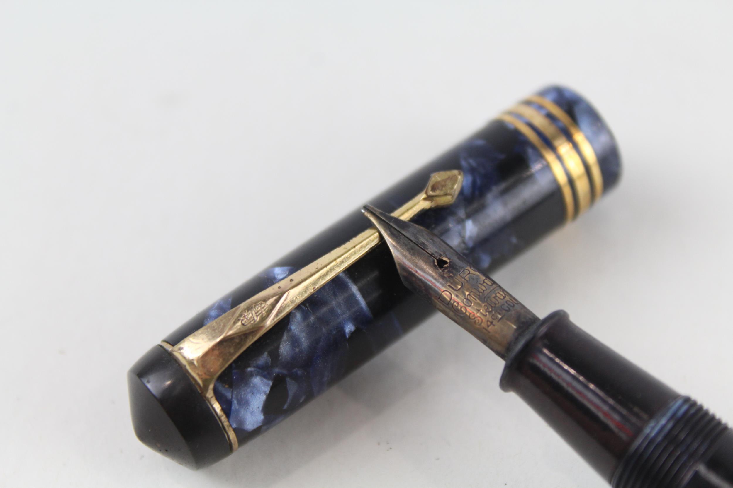 Vintage CONWAY STEWART No.55 Navy Cased Fountain Pen w/ 14ct Gold Nib WRITING - Dip Tested & WRITING - Image 2 of 4