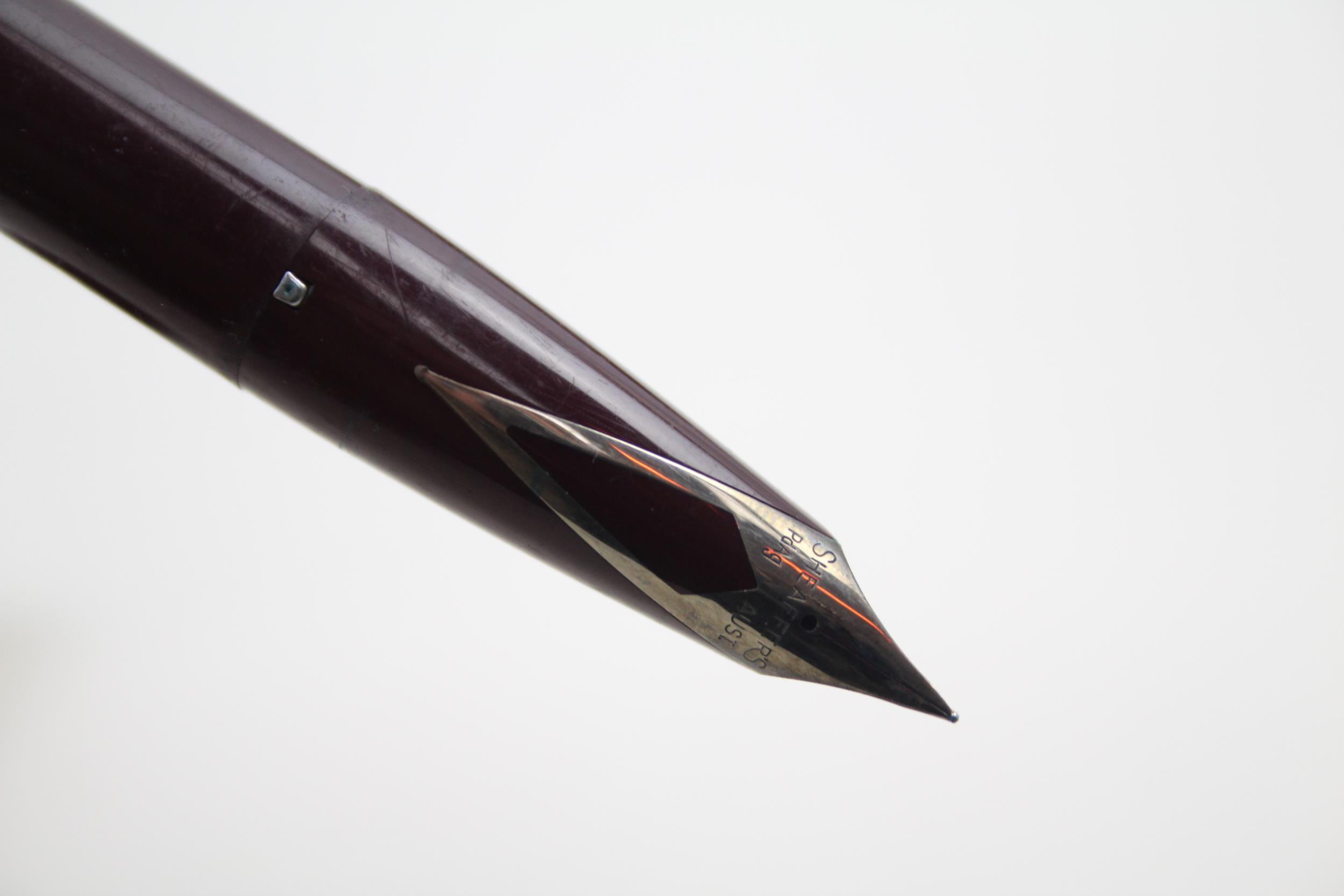 Vintage SHEAFFERF PFM Pen For Men Burgundy Fountain Pen w/ 14ct Nib WRITING - Dip Tested & WRITING - Image 4 of 7