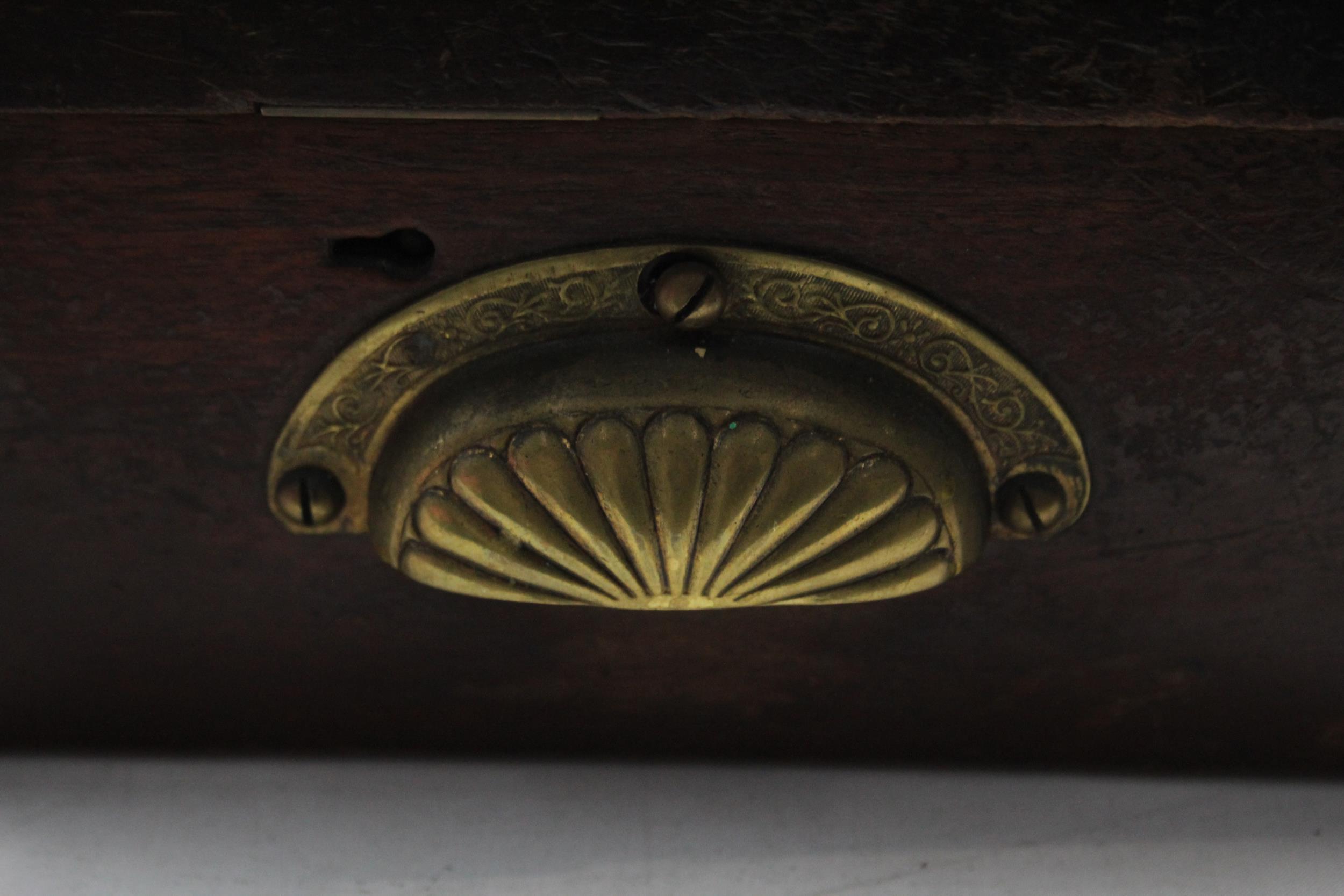 Antique Mahogany Cash Till Box By Gledhill & Sons Ltd. W/ Brass Elements - Approx Dimensions: - Image 7 of 7