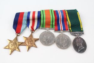 Mounted WW2 Territorial Medal Group Named 2324077 Signalman F.D Walker - Mounted WW2 Territorial
